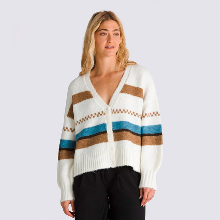 Casaco Valerie Stripe Cardigan Upland Marshmallow | ZZ MALL