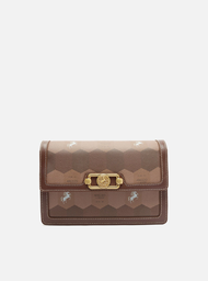Bolsa Tiracolo Marrom Arezzo Couro Estampa Média
