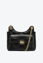 Bolsa Tiracolo Preta Schutz Média Dazzle Couro