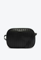 Bolsa Tiracolo Preta Anacapri Pesponto Média