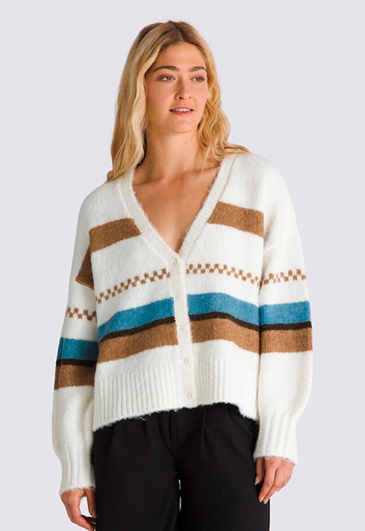Casaco Valerie Stripe Cardigan Upland Marshmallow | ZZ MALL