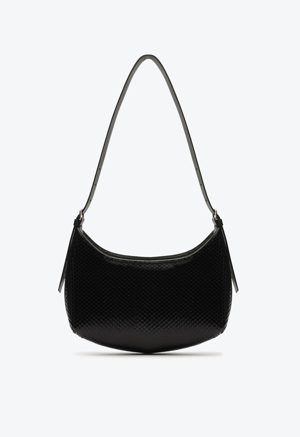 Bolsa Preta Schutz Shoulder Alícia Couro Snake | ZZ MALL