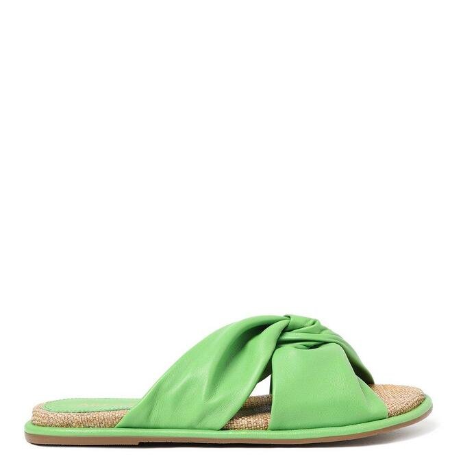 rasteira verde arezzo