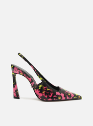 Scarpin Estampas Arezzo Color Estampa Bico Fino Slingback Kaia