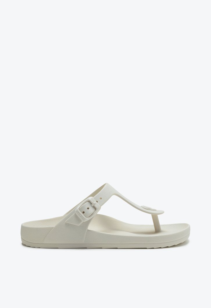 Chinelo Branca Tira Única Fivela