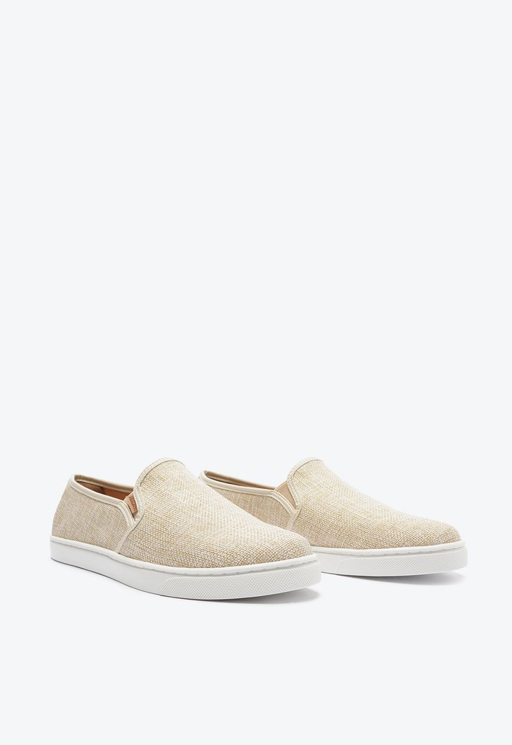 Tênis Slip On Branco Natural Anacapri