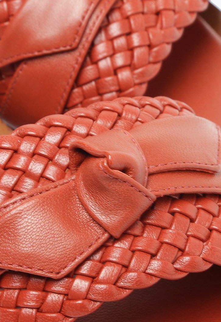 Clarita Woven Slide Flat Henna