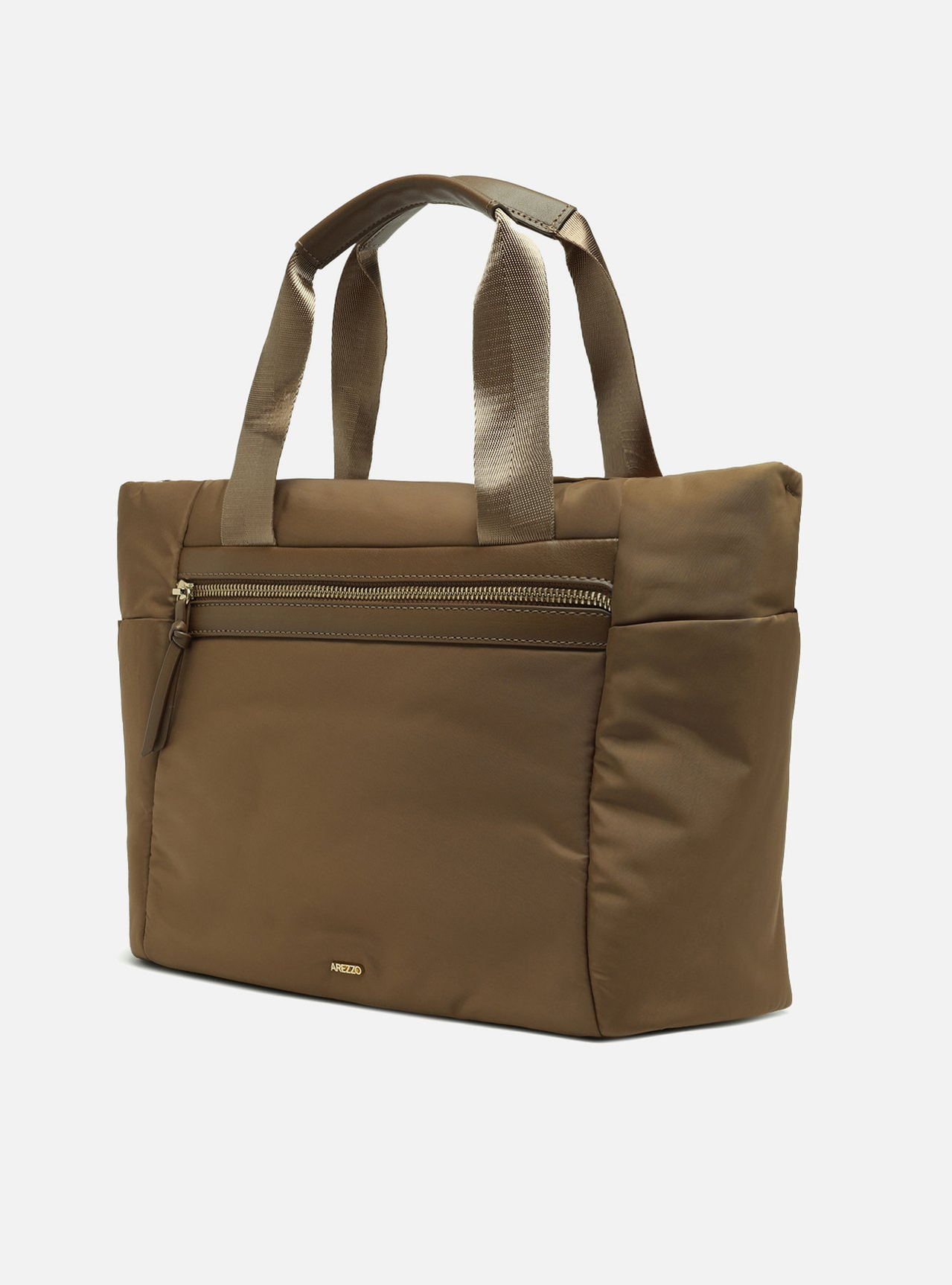 Bolsa Tote Nylon Marrom Grande | ZZ MALL