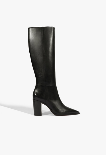 Bota Mikki Up Bloco Couro Preta