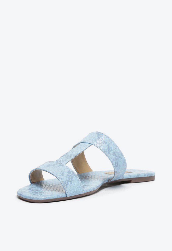 Rasteira Azul Snake Anacapri Tira Única