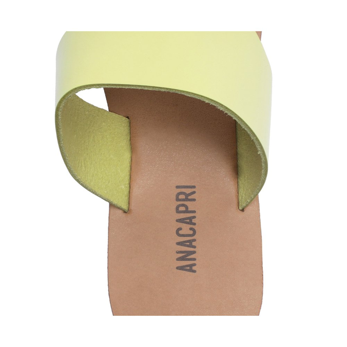 Rasteira Verde Lemon Couro Detalhe Dedo
