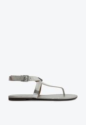 Sandália Rasteira Prata Anacapri Tacha Slim