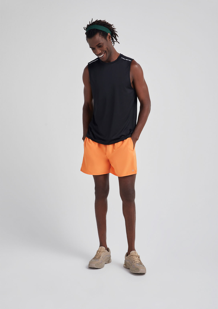 Shorts Esportivo Laranja Claro Hering Masculino Proteção Uv 50+