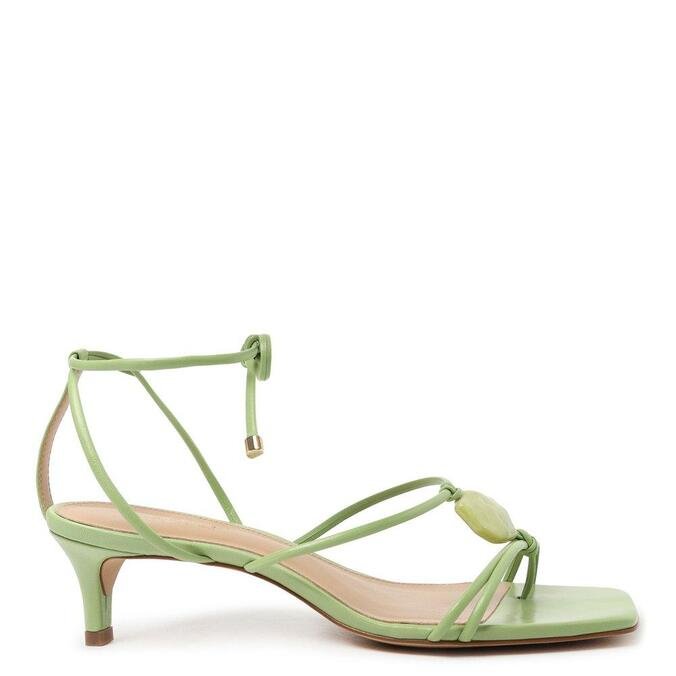 Sandália verde arezzo