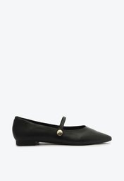 Sapatilha Rasteira Preta Anacapri Bico Fino Preppy