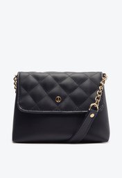 Bolsa Tiracolo Azul Anacapri Matelassê Média