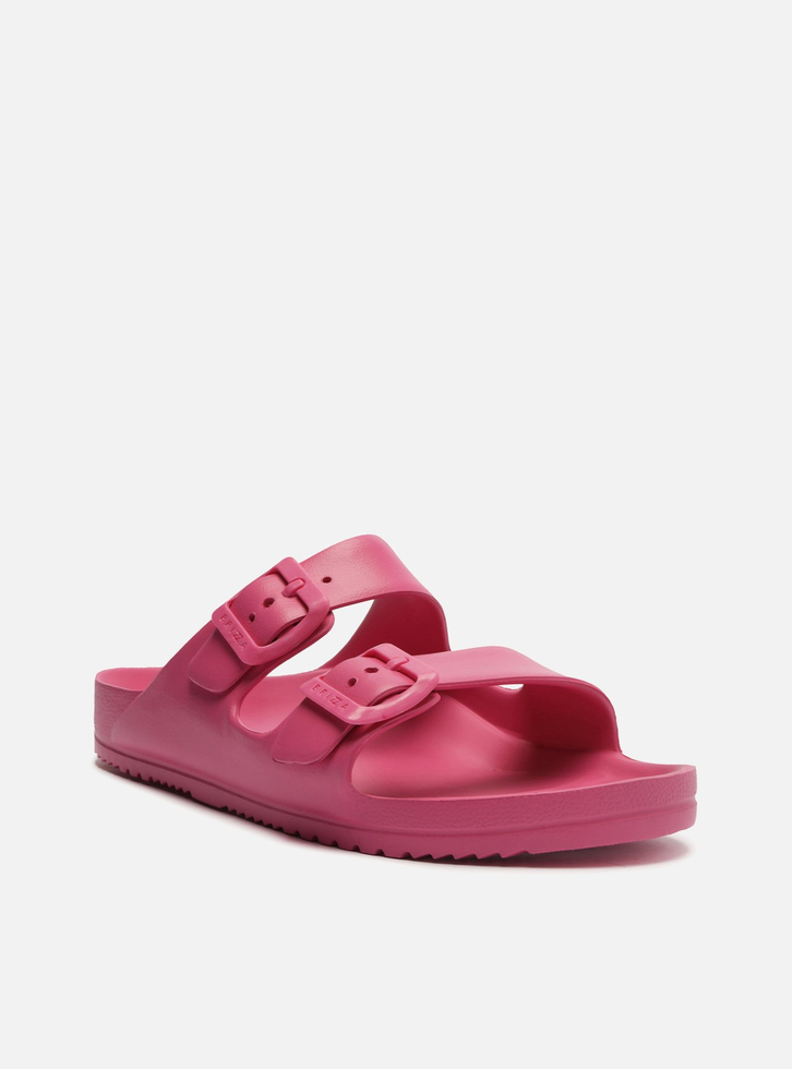 Slide Rosa Pink Flatform Tiras Brizza