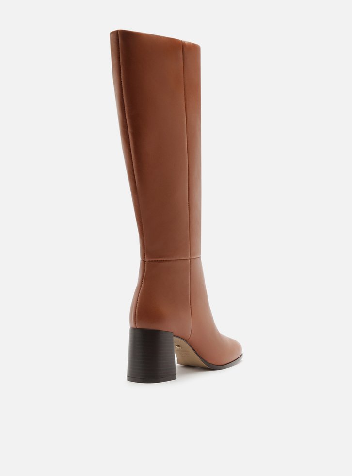 Bota Marrom Couro Cano Longo Montaria