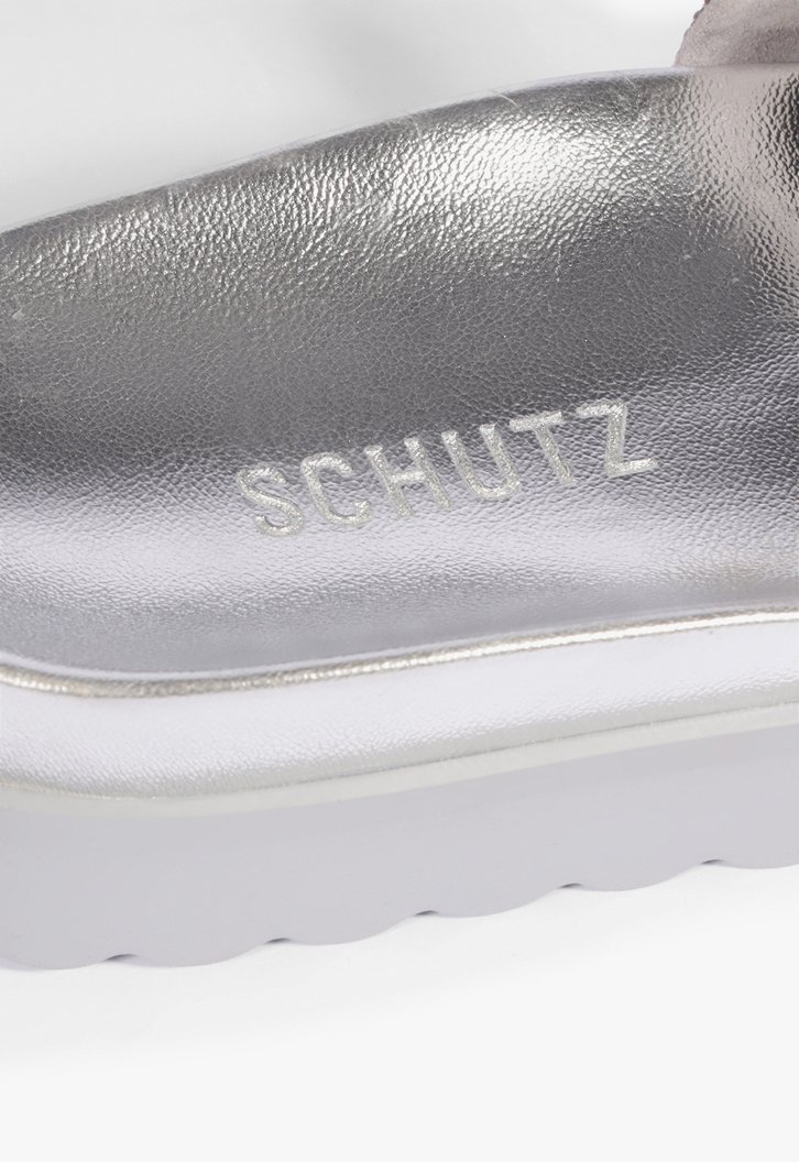 Papete Prateada Schutz Couro