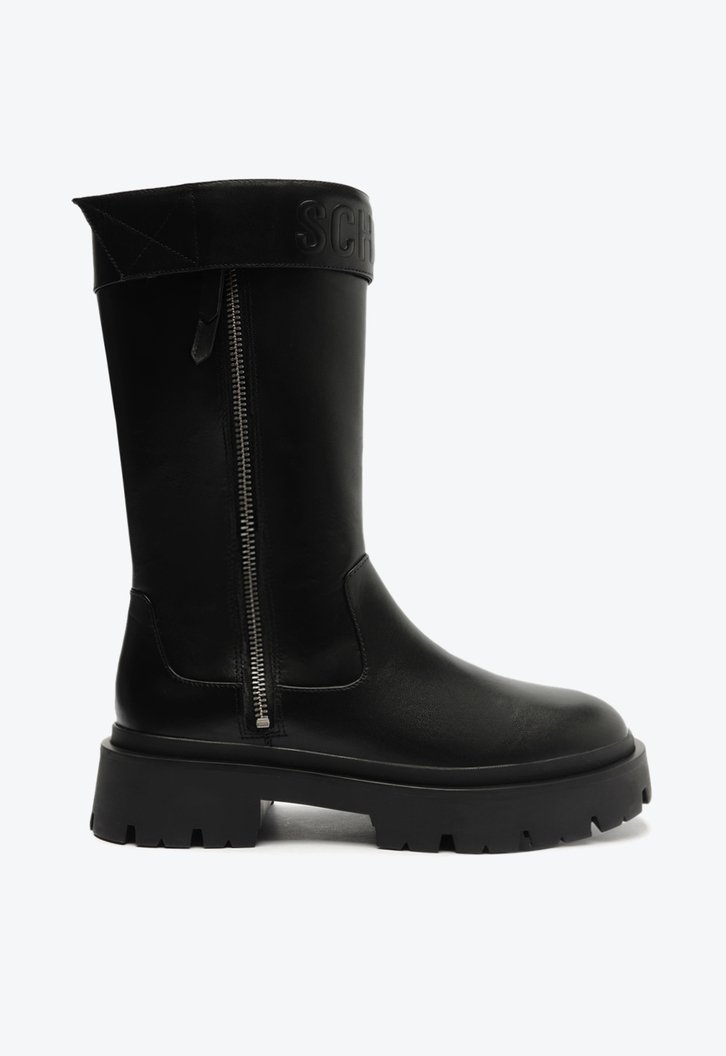 Bota Preta Schutz Cano Médio Tratorada