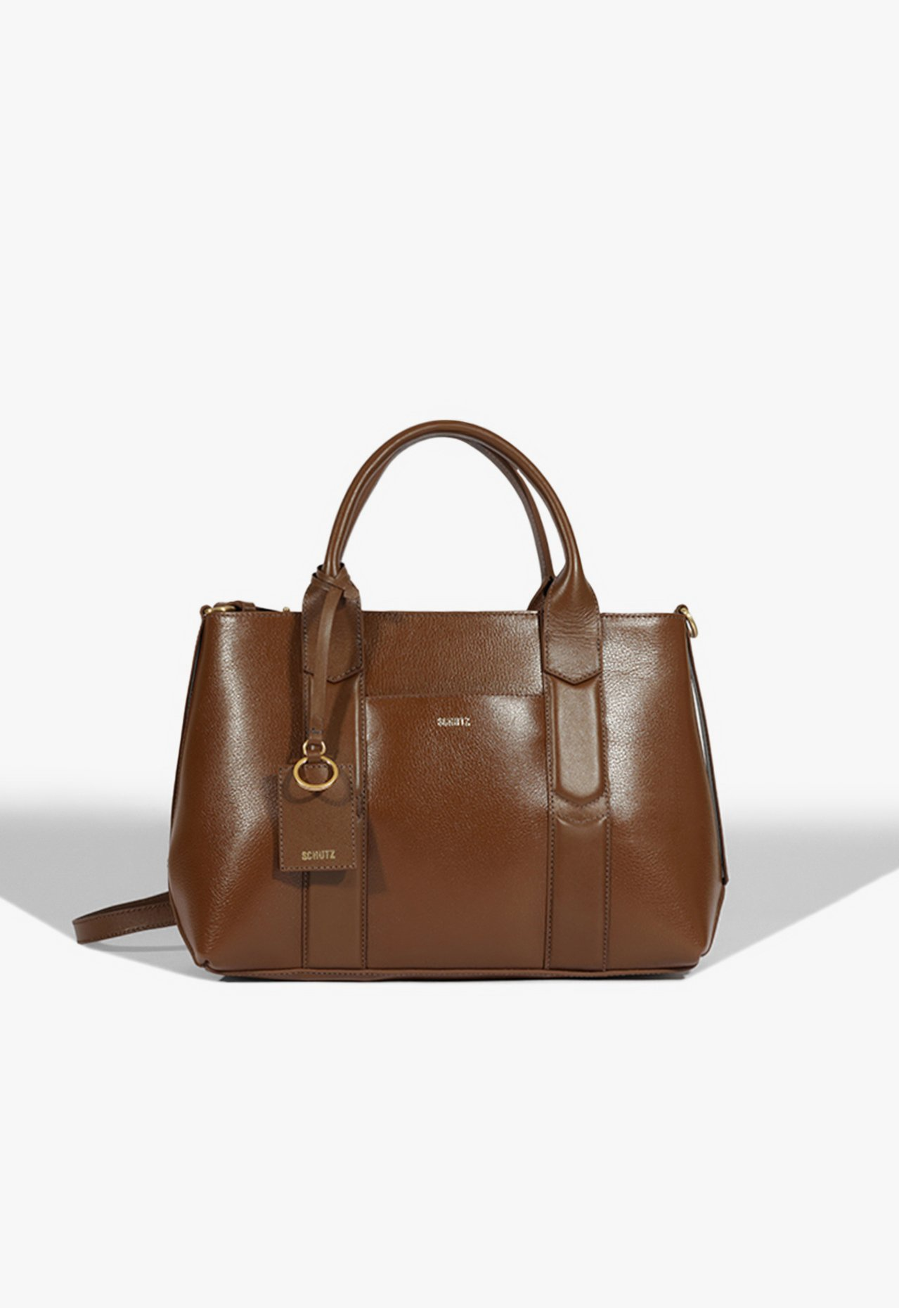 Miei T　0825 Bolsa Tote Tiracolo Tyla Couro Marrom | ZZ MALL