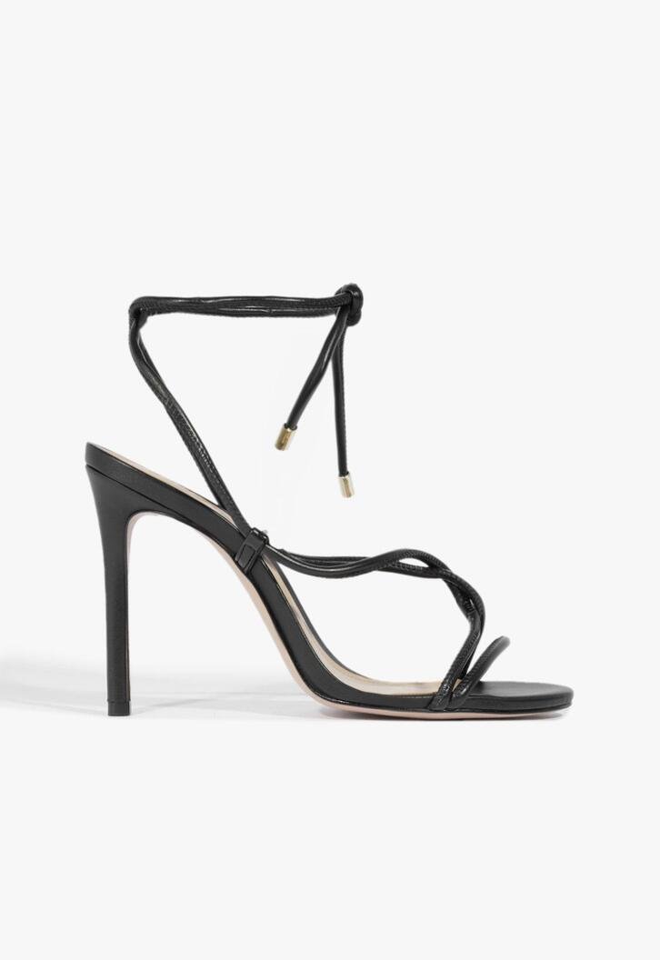 Sandália Schutz Salto Strings Twist Black