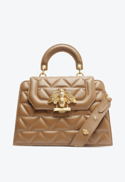 Bolsa Tiracolo Marrom Schutz Pequena Abelha Couro