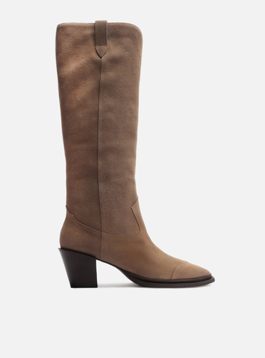 Bota Cinza Acamurçada Cano Longo Western | ZZ MALL