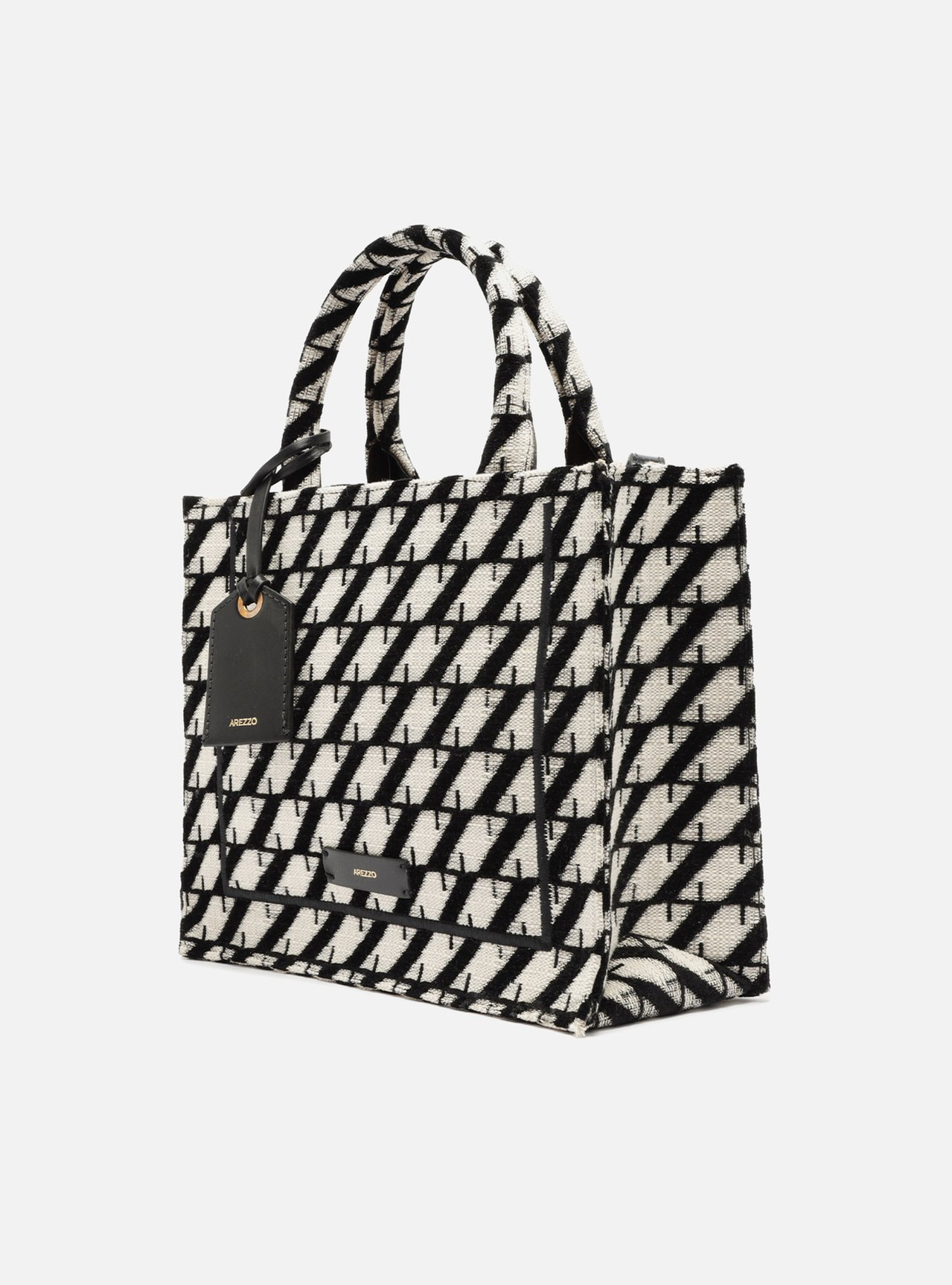 Bolsa Shopping Preta Arezzo Grande Zz Graphic | ZZ MALL