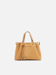 Bolsa Tote Bege Giorno Média Charm Medalha