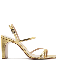 Sandália Gold Schutz Strings Salto
