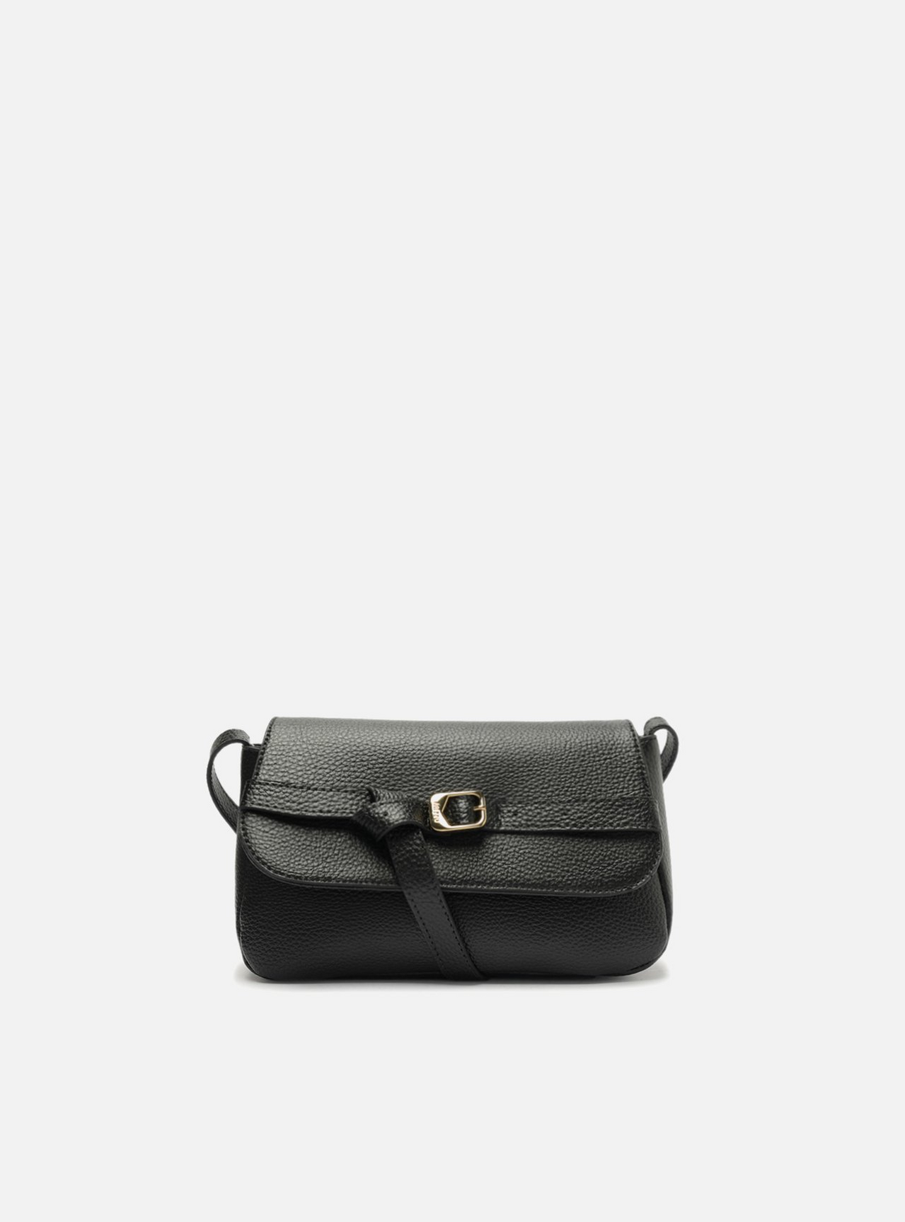 Bolsa Tiracolo Preta Pequena Fivela Bolsa Tiracolo Preta Pequena Fivela