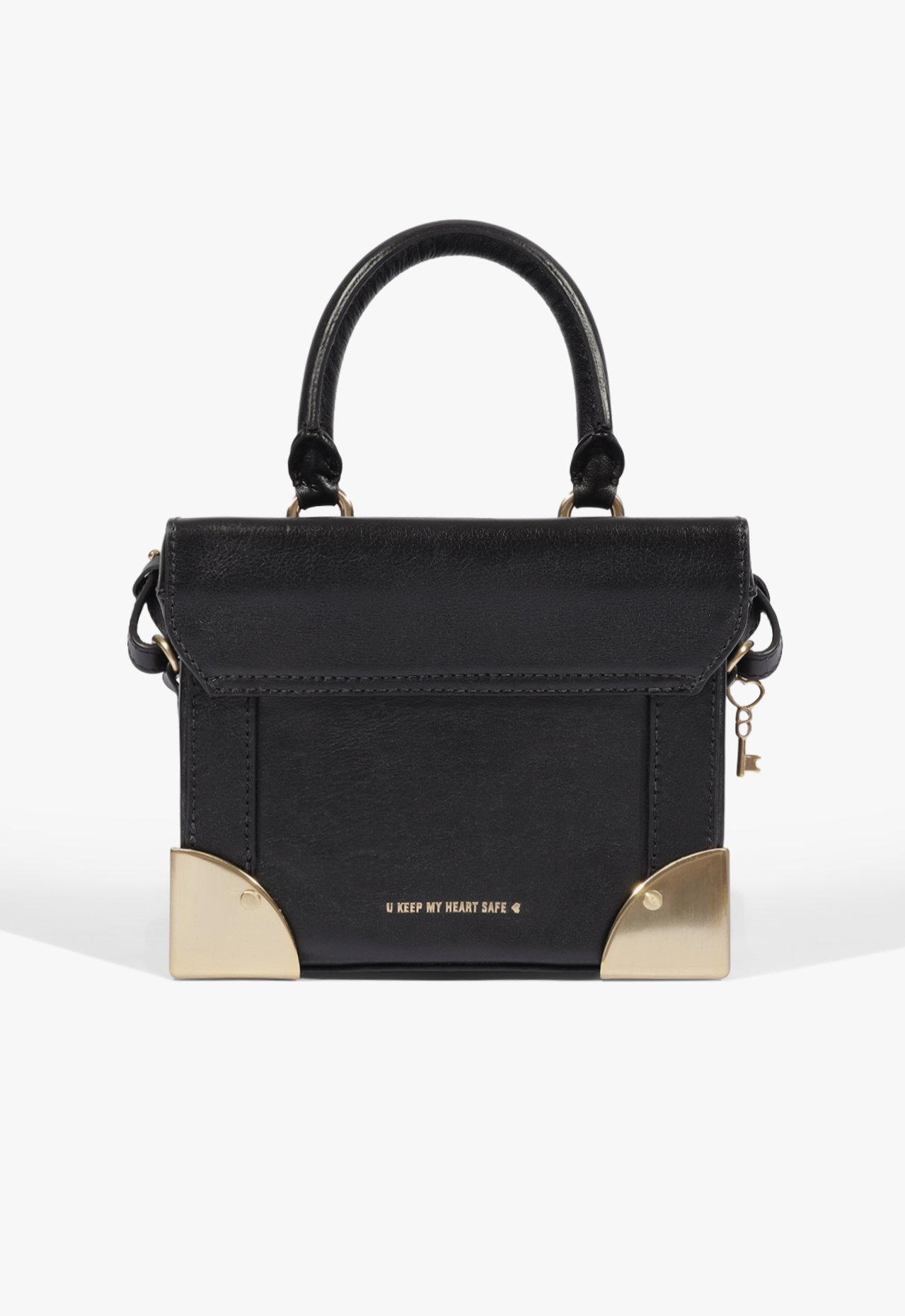 Bolsa Vanity Média Couro Preta | ZZ MALL
