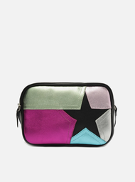 Bolsa Tiracolo Colorida Arezzo Couro Pequena Star