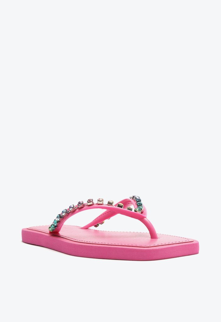 Chinelo De Dedo Rosa Brizza Pedrarias Square
