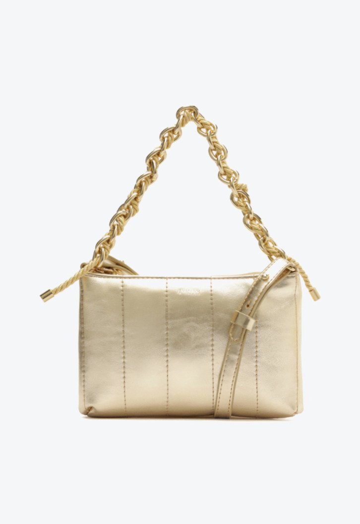 Bolsa Tiracolo Anacapri Pequena Corrente Cordão Dourada