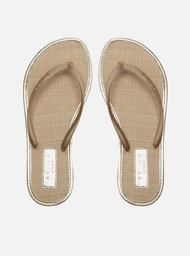 Chinelo de Dedo Dourado Essential Palha Club