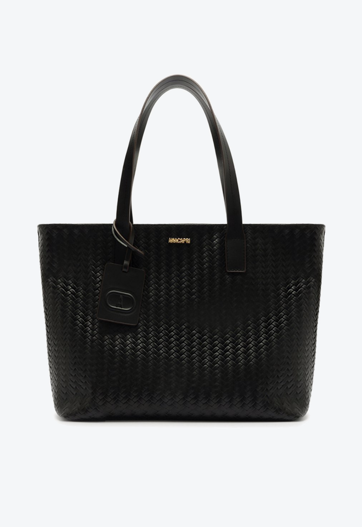 Bolsa Shopping Grande Lininear Preta