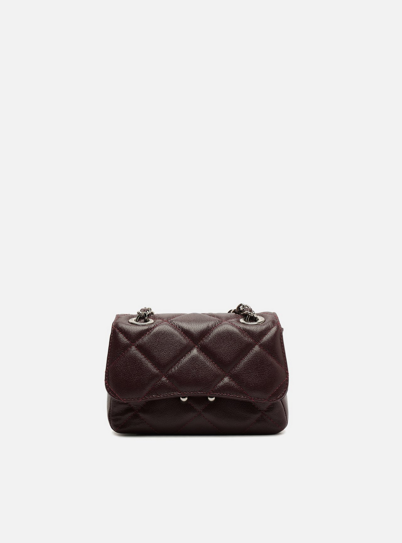 Bolsa Tiracolo Bordô Couro Mizz Pequena | ZZ MALL