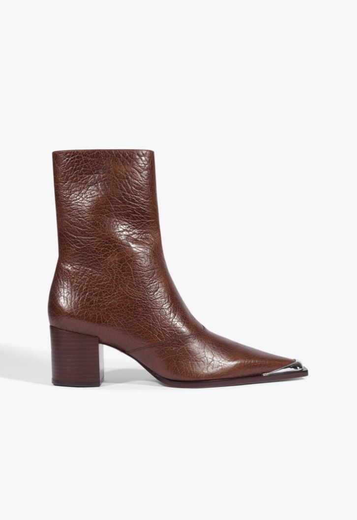 Bota Raffaela CapToe Couro Marrom