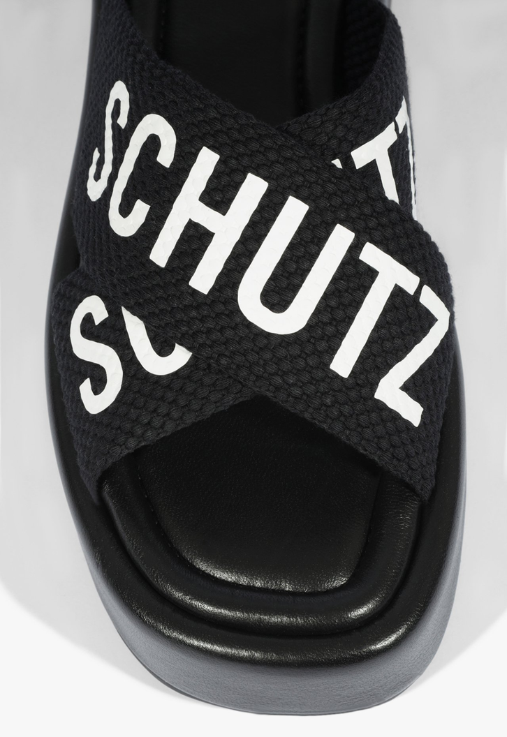 Sandália Plataforma X Schutz Preta | ZZ MALL