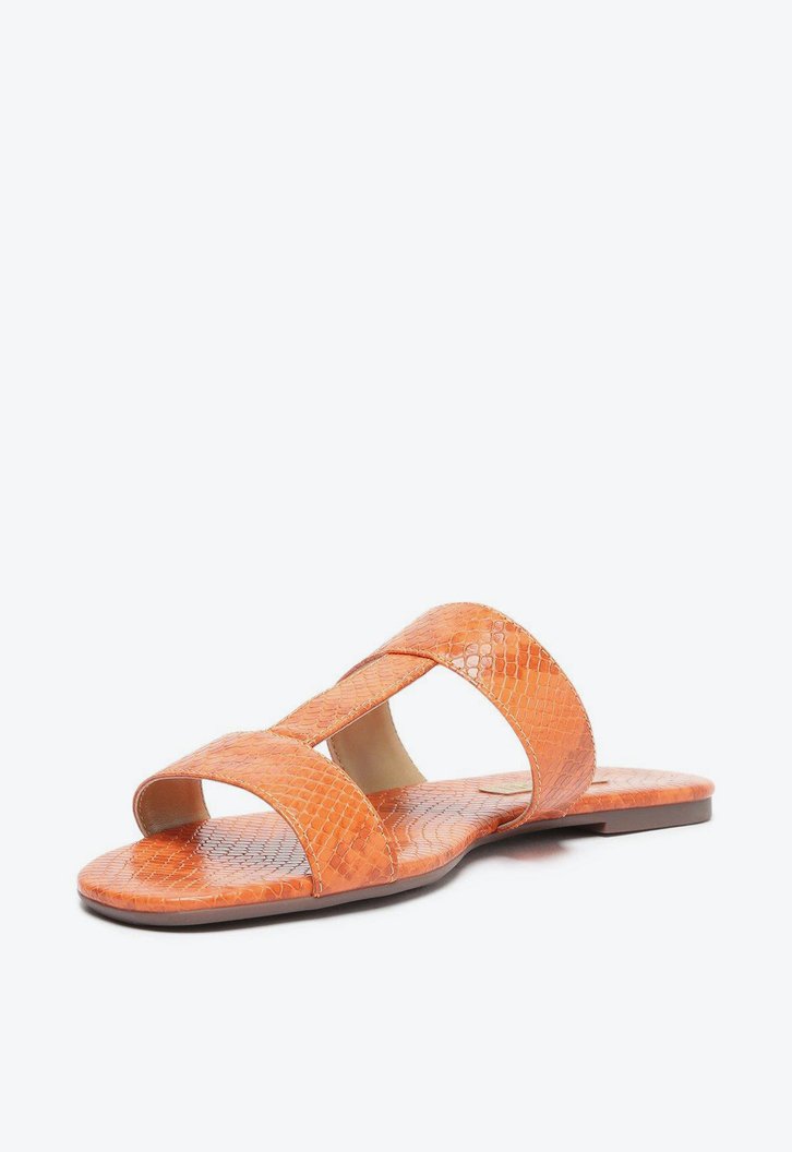 Rasteira Laranja Snake Anacapri Tira Única