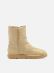 Bota Bege Arezzo Camurça Salto Baixo Home