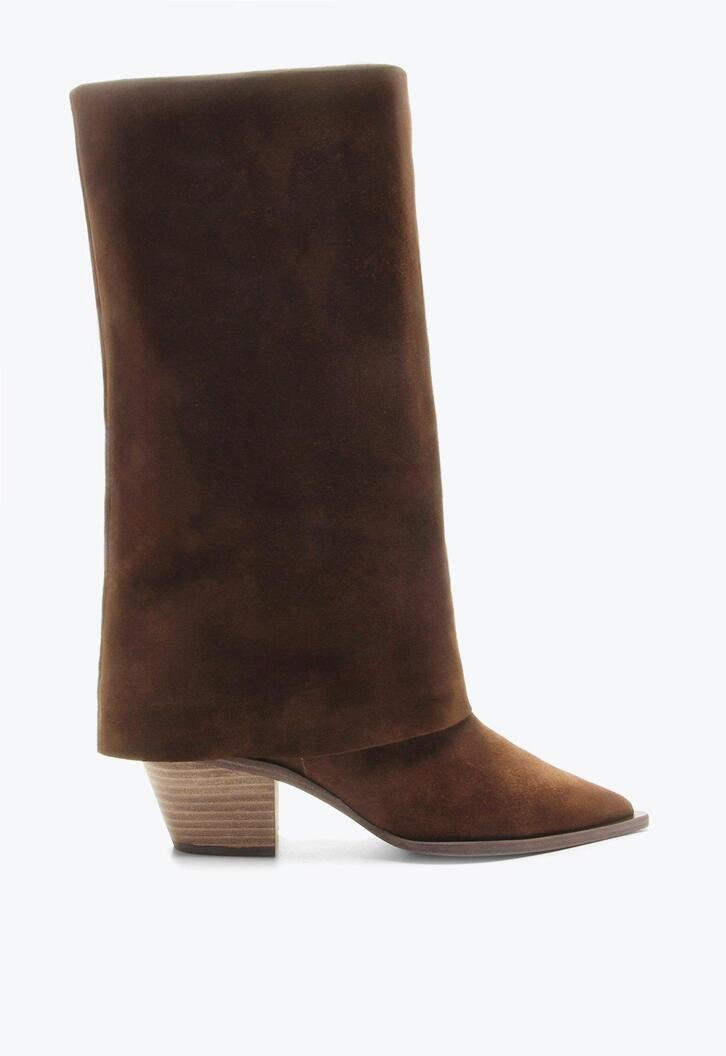 Bota Camerino Marrom Camurça