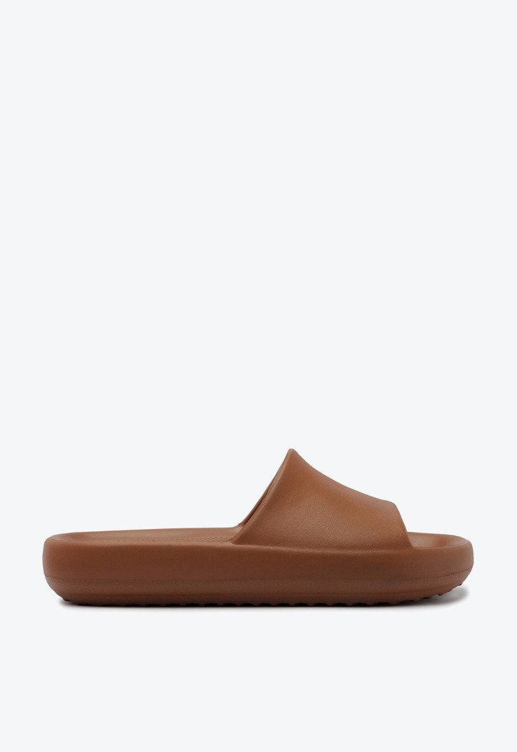 Chinelo Nuvem Liso Marrom