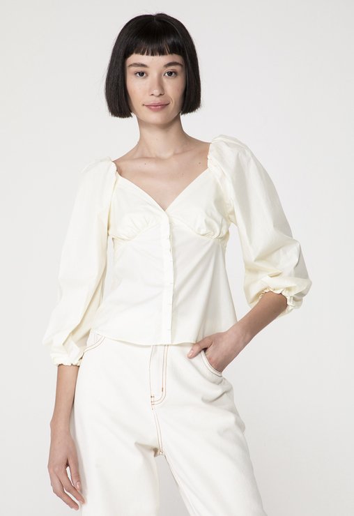 Blusa Tereza Tricoline Branca
