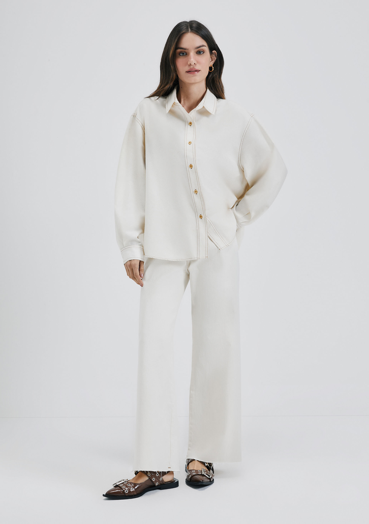Camisa Off White Hering Manga Longa
