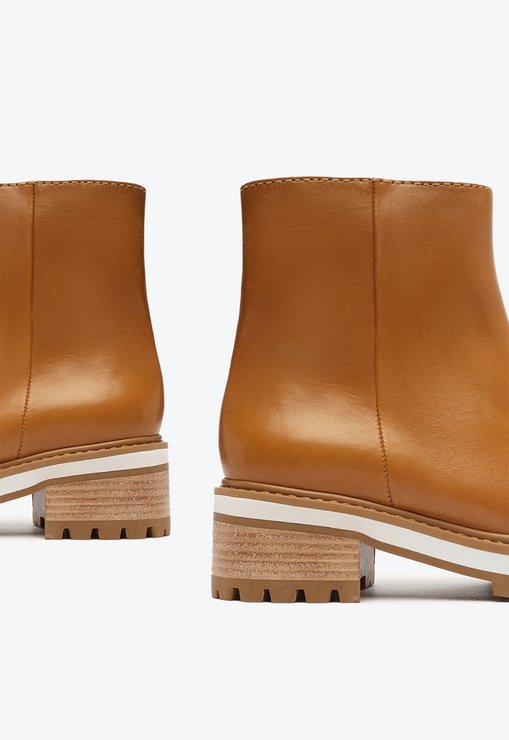 BOTA CARAMELO SCHUTZ CANO CURTO COURO