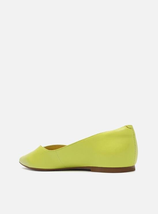 SAPATILHA VERDE LIMA AREZZO COURO BICO FINO