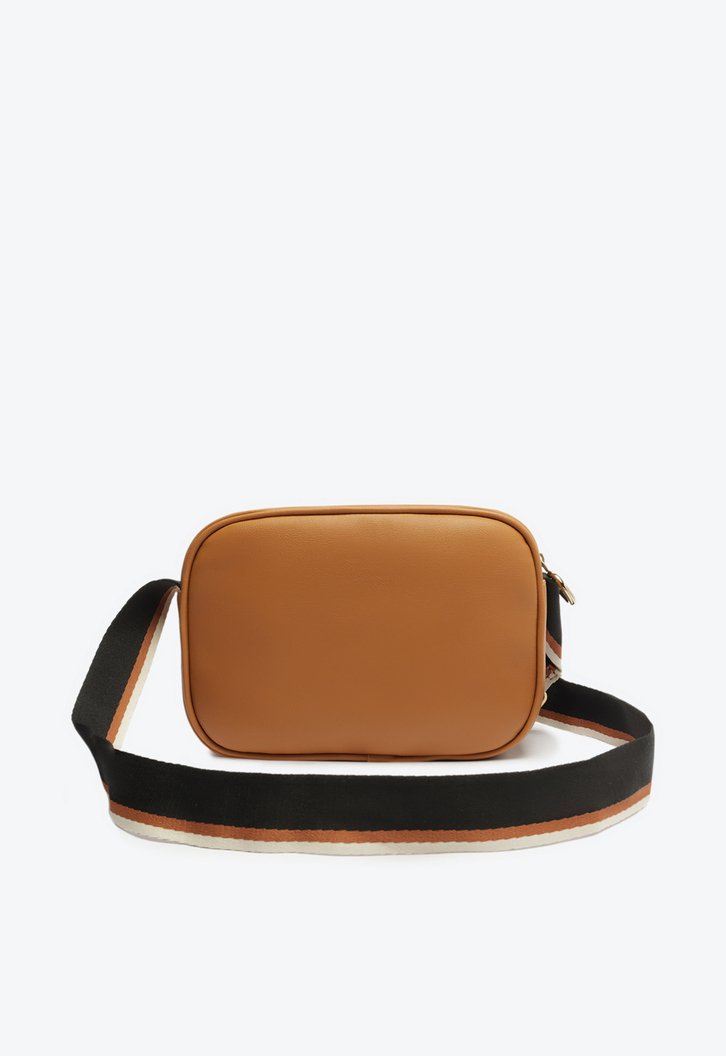 Bolsa Tiracolo Marrom Alça Gorgurão Média